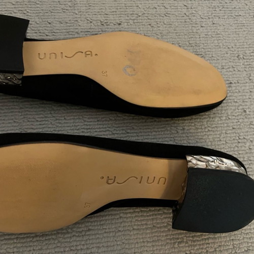 Unisa ballerina shoe new, black suede, size 37