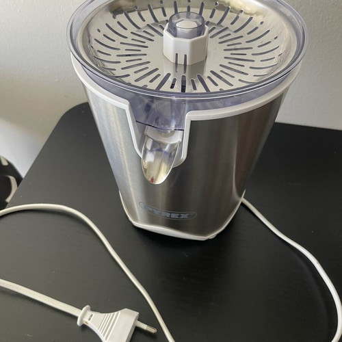 Pyrex electric citrus juicer 100W used, stainless steel detail