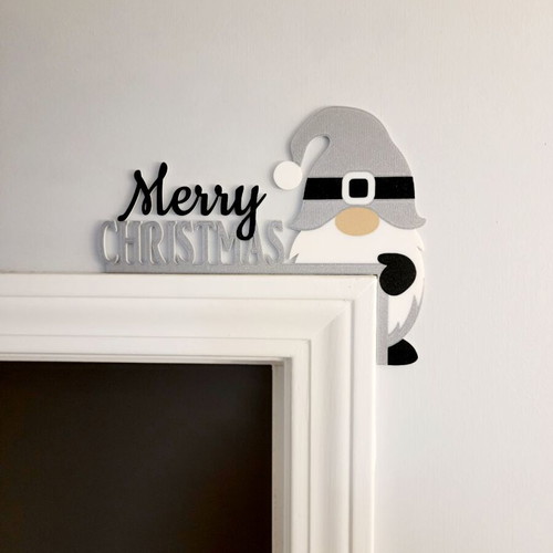 Merry Christmas Gnome Door Corner new, 20x24 cm