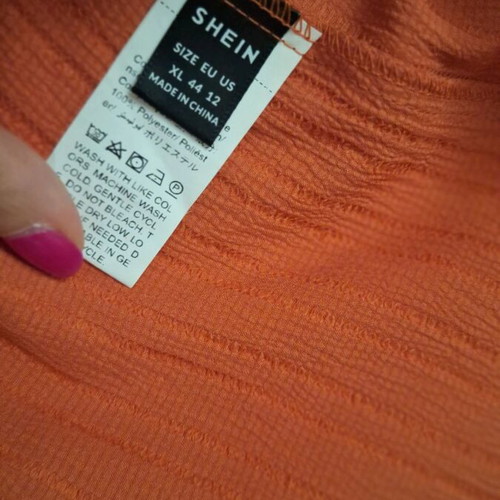 Shein women's blouse orange XL like new