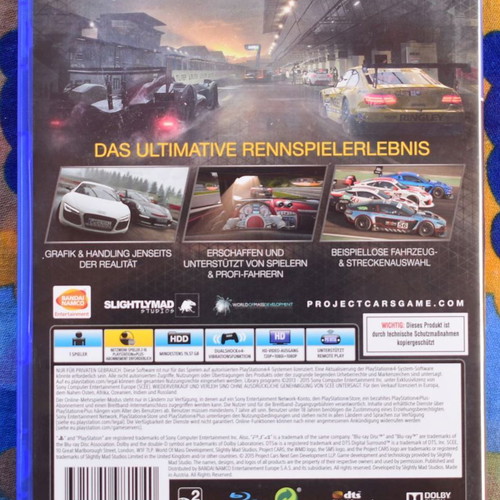 Project CARS PlayStation 4 game like new, racing simulation