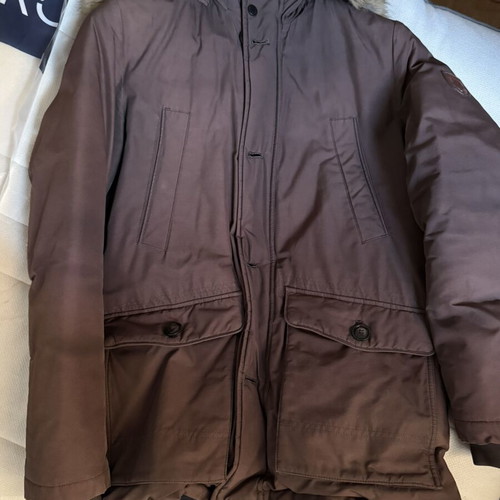 Tommy Hilfiger men's parka down jacket brown like new