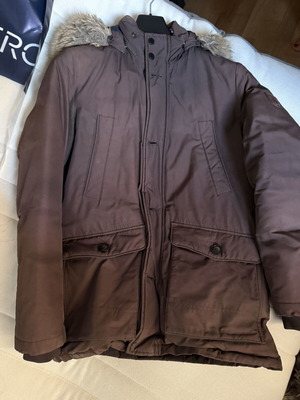 Ανδρικό μπουφάν parka Tommy Hilfiger πουπουλένιο καφέ σαν καινούργιο