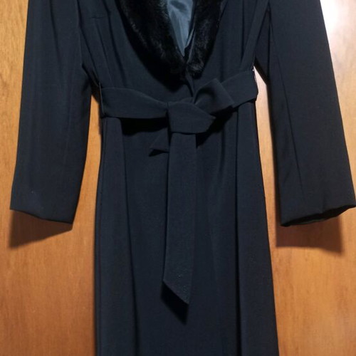 Naf Naf trench coat long with removable collar, like new, black, size L