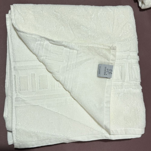 Towel Sets 100% Cotton White, 2 Bath and Face Towels