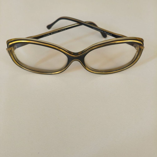 Nina Ricci Vintage 1970s Handmade Glasses like new, black and gold