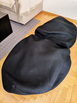 Black pouf used