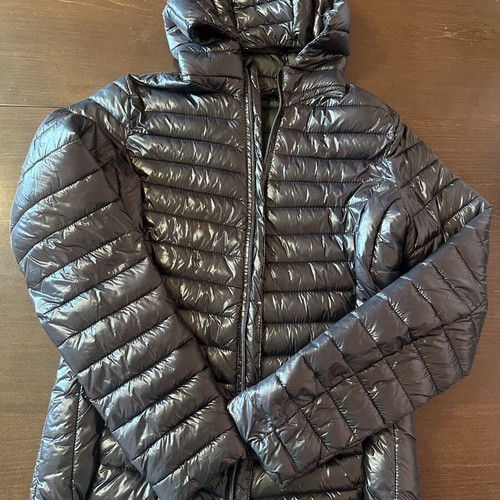 Women's black jacket with hood new, thin for autumn, size S