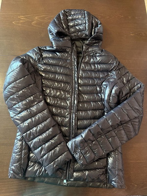 Women's black jacket with hood new, thin for autumn, size S