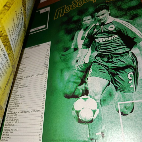 Panini άλμπουμ ποδόσφαιρο 2001 κενό άριστο
