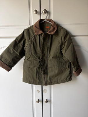Zara jacket spring with corduroy collar, size 4 years, like new