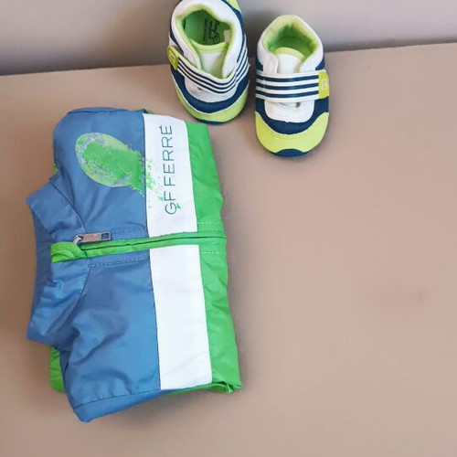 Baby set GF Ferré jacket and Mayoral shoes like new