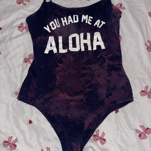 Tally Weijl Tie-Dye Bodysuit with Aloha Print Medium used