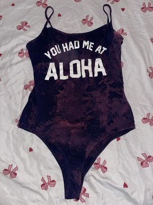 Tally Weijl Tie-Dye Bodysuit with Aloha Print Medium used