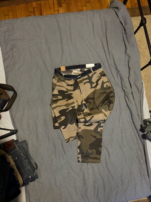 Camouflage pants like new, thin summer style, size L