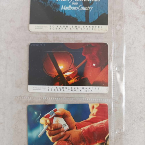 Marlboro phone cards used, set of 3, 95-96