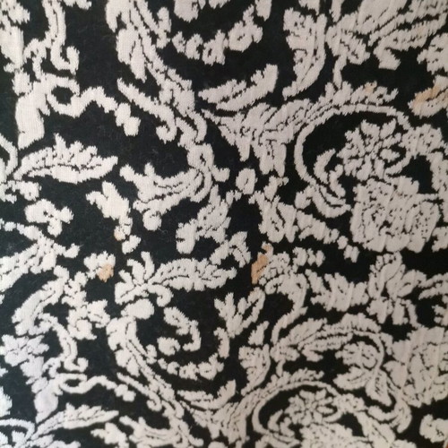Women's fitted dress used, black and white, size S