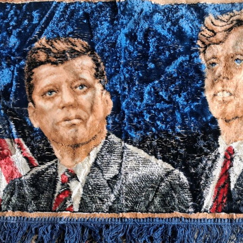 Wall tapestry like new with the Kennedy brothers