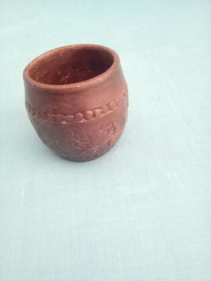 Ceramic vase used with ancient Greek pattern replica