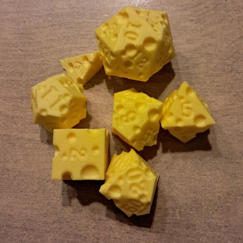 3D Printed D&D Cheese Dice Set