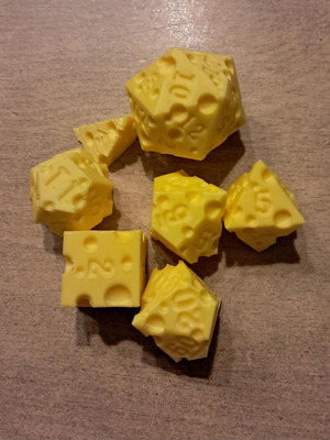 3D Printed D&D Cheese Dice Set