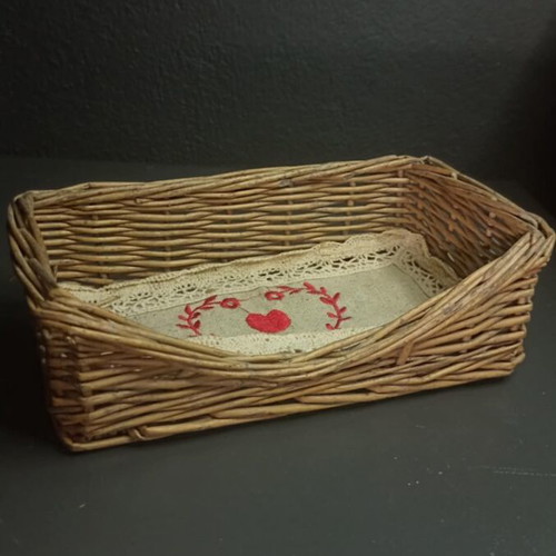 Decorative wicker mini basket used