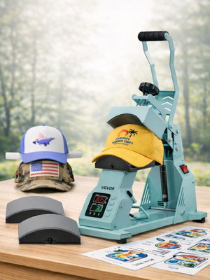 Hat Heat Press professional hat press with 2 plates and precise temperature control