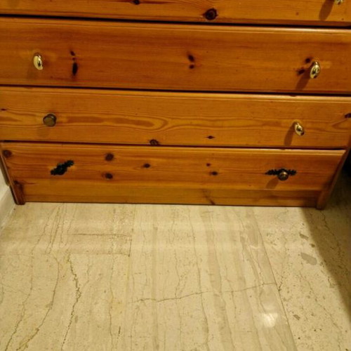 Chest of drawers with matching mirror like new, Swedish wood