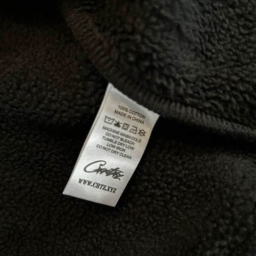Corteiz zipper hoodie, black, size M