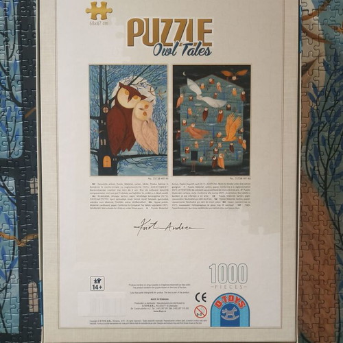 D-toys puzzle 1000 pieces like new from Owl tales collection