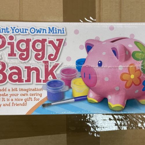 Paint Your Own Mini Piggy Bank craft kit