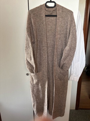 Long cardigan like new, beige, size L