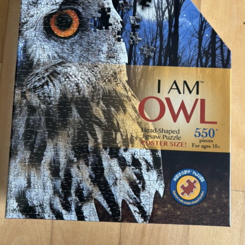 I am owl puzzle used, owl-shaped with 550 pieces
