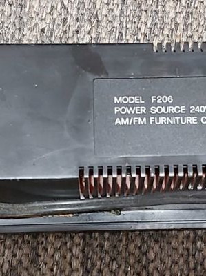 Vintage Retro ρολόι ξυπνητήρι Furntronic AM FM μοντέλο F206 μεταχειρισμένο