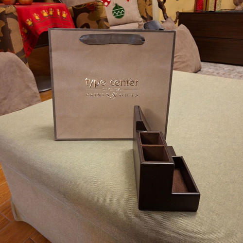 Leather pencil holder and phone stand brown VNC Premium new