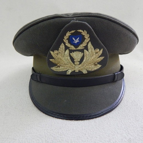 Officer Cap of Cyprus National Guard used, size 56, green with gold details