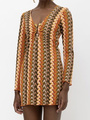 Mallory The Label Mini Summer Dress Multicolored New Size M