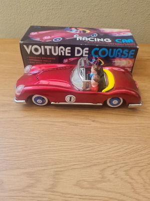 MF763 Red Racer collectible toy car with 2 drivers, like new