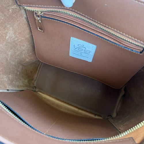 Veta leather backpack new, brown with internal and external pockets