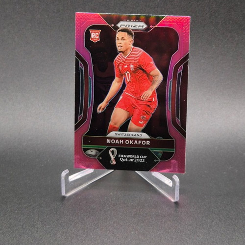 2022 Panini Prizm World Cup Qatar Pink Prizm Noah Okafor #268 Rookie Card