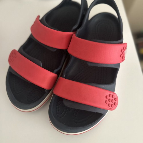 Crocs sandals like new, size 34, blue and brown