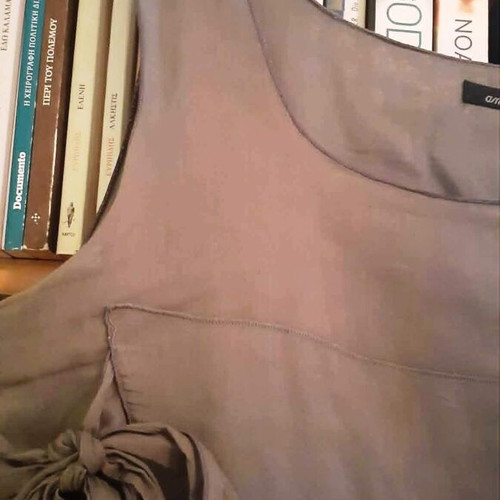 Maxi asymmetrical cotton dress Animale size L like new, khaki