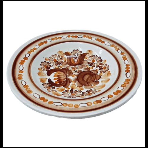 Vintage Polish Hand-Painted Ceramic Wall Plate 29 cm like new