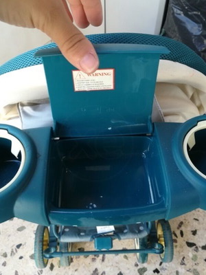 Stroller used with marker stains