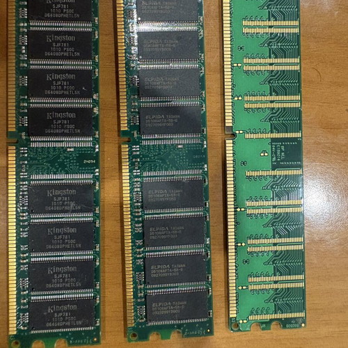 DDR1 RAM 2.5GB pack used, Kingston & Transcend DDR400 PC3200