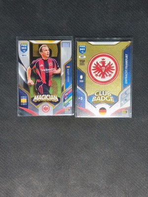 Mario Götze "Magician" #EIN12 and Eintracht Frankfurt Club Badge Panini Adrenalyn XL FIFA 365 2025/26 cards
