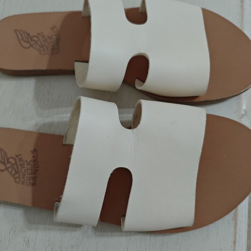 Ancient Greek Sandals cream color like new