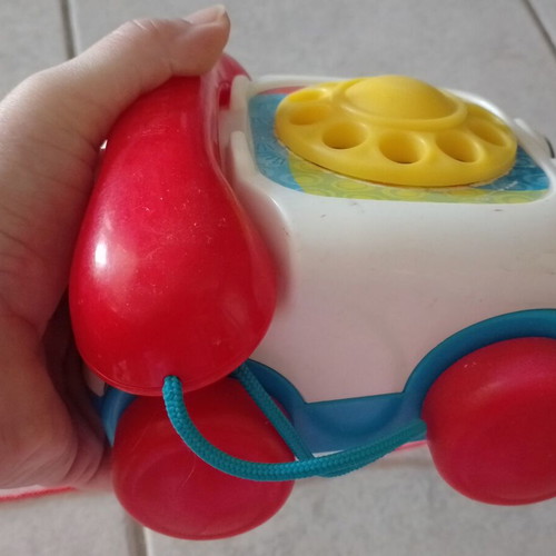 Fisher Price pull toy phone and wooden animal puzzle set