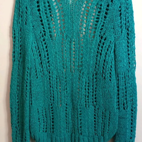 Women's spring cardigan like new, turquoise, size M