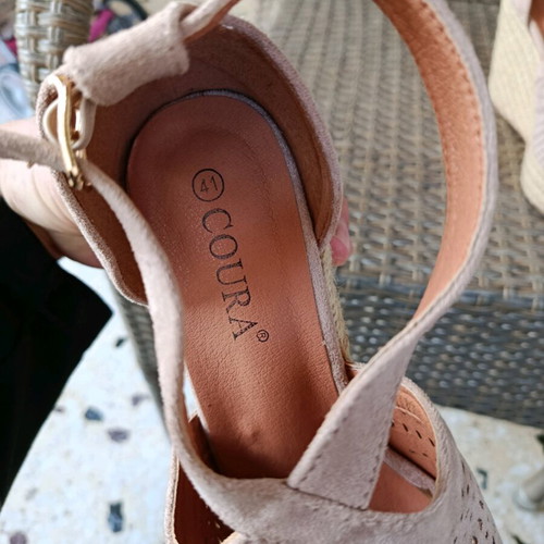 Platform shoes new beige size 41